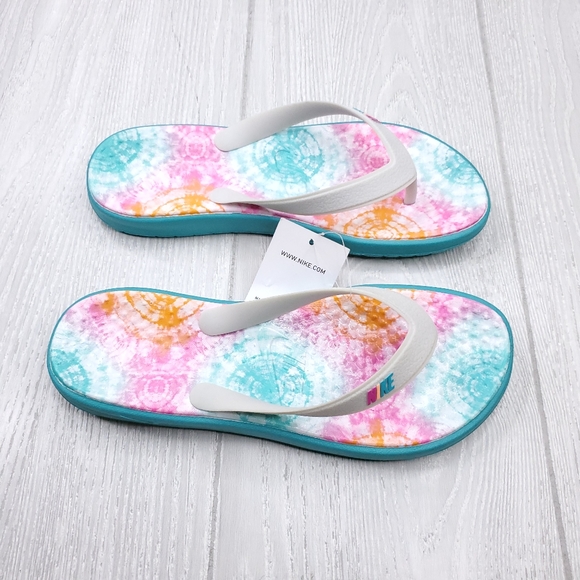 tie dye nike sandals